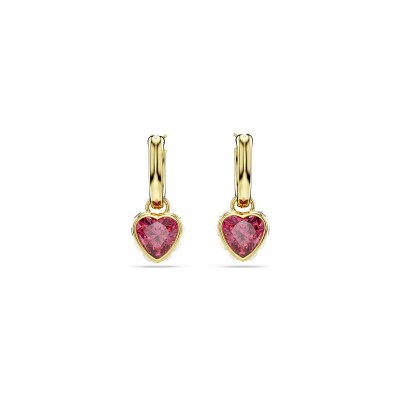 Boucles d'oreilles Swarovski Chroma en métal doré, cristaux et oxyde de zirconium