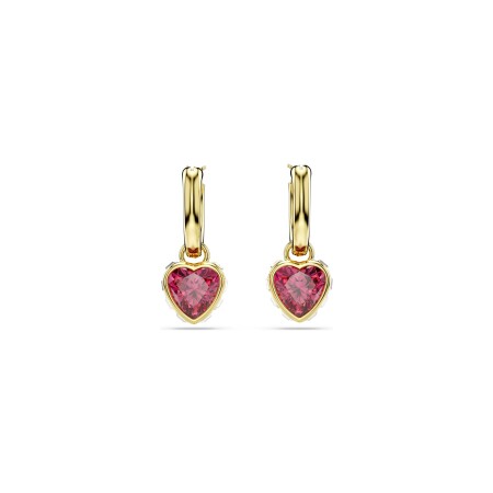 Boucles d'oreilles Swarovski Chroma en métal doré, cristaux et oxyde de zirconium