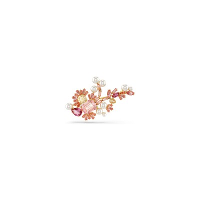 Broche Swarovski Gema en métal doré et cristaux Swarovski
