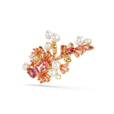Broche Swarovski Gema en métal doré et cristaux Swarovski