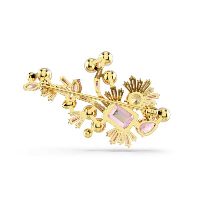 Broche Swarovski Gema en métal doré et cristaux Swarovski