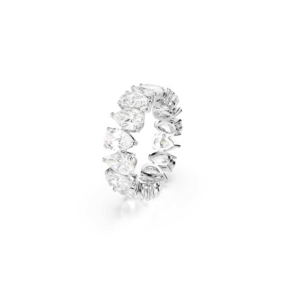 Bague Swarovski Matrix en métal argenté et cristaux Swarovski, taille 58
