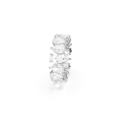 Bague Swarovski Matrix en métal argenté et cristaux Swarovski, taille 58