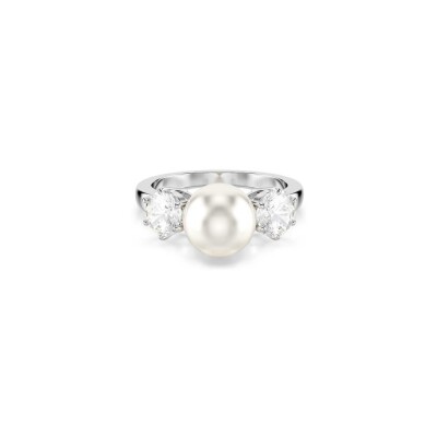 Bague Cocktail Swarovski Matrix en métal rhodié et cristaux Swarovski, taille 60