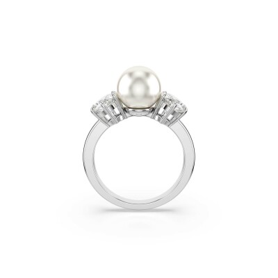 Bague Cocktail Swarovski Matrix en métal rhodié et cristaux Swarovski, taille 60