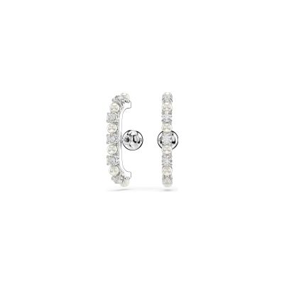 Boucle d'oreille manchette Swarovski Matrix en métal rhodié et cristaux Swarovski