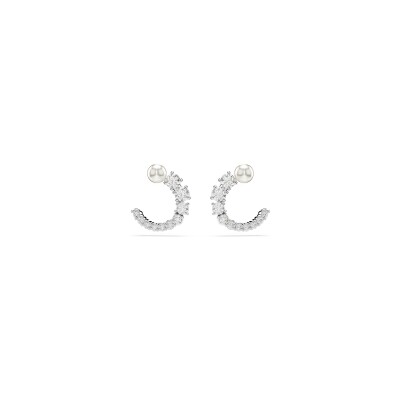 Boucles d'oreilles Swarovski Matrix en métal rhodié et cristaux swarovski