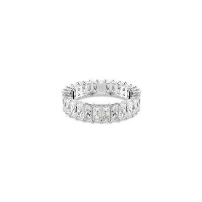 Bague Swarovski Matrix en métal rhodié et cristaux Swarovski, taille 52