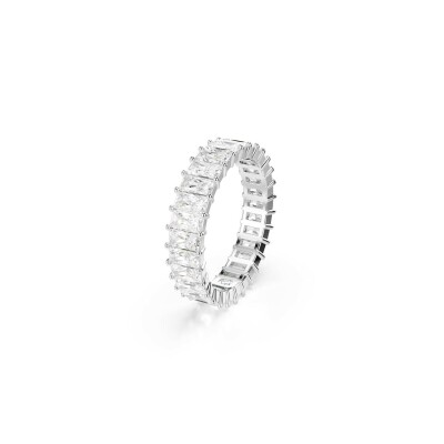 Bague Swarovski Matrix en métal rhodié et cristaux Swarovski, taille 60