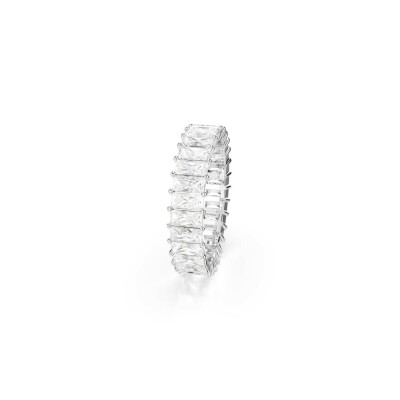 Bague Swarovski Matrix en métal rhodié et cristaux Swarovski, taille 60