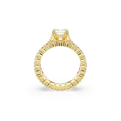 Bague Cocktail Swarovski Stilla en métal doré et cristaux Swarovski, taille 52