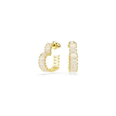 Boucles d'oreilles Swarovski Matrix en métal doré et cristaux Swarovski