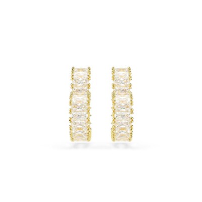 Boucles d'oreilles Swarovski Matrix en métal doré et cristaux Swarovski