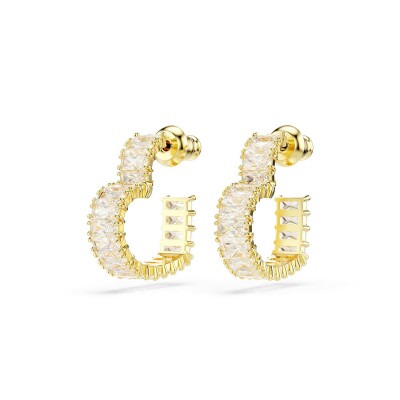 Boucles d'oreilles Swarovski Matrix en métal doré et cristaux Swarovski