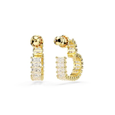Boucles d'oreilles Swarovski Matrix en métal doré et cristaux Swarovski