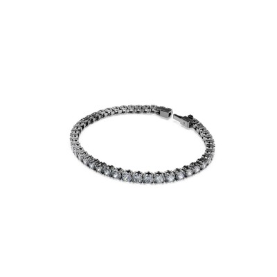 Bracelet Tennis Swarovski Matrix en ruthénium et cristaux Swarovski, taille M