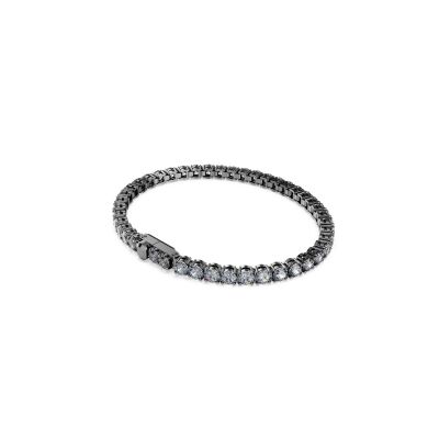 Bracelet Tennis Swarovski Matrix en ruthénium et cristaux Swarovski, taille M