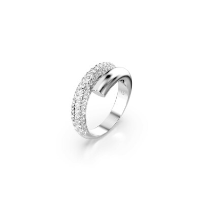 Bague Swarovski Dextera en métal rhodié et cristaux Swarovski, taille 52