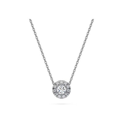 Collier solitaire Swarovski Eternity en argent et diamant de synthèse