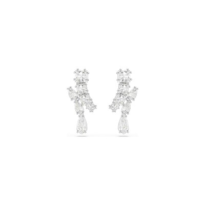 Boucles d'oreilles Swarovski Matrix en métal rhodié et cristaux swarovski