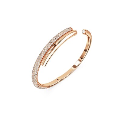 Bracelet Jonc Swarovski Dextera en métal doré et cristaux Swarovski, taille S