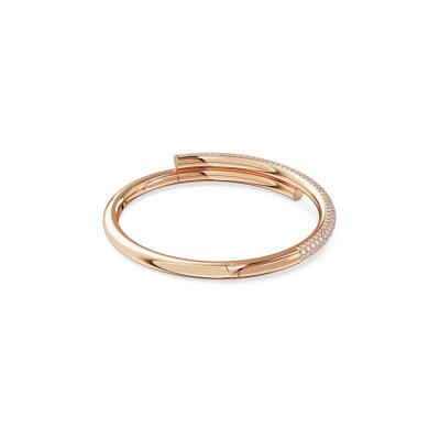 Bracelet Jonc Swarovski Dextera en métal doré et cristaux Swarovski, taille S
