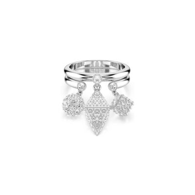Bague Swarovski Dextera en métal rhodié et cristaux Swarovski, taille 55