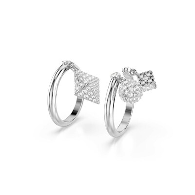 Bague Swarovski Dextera en métal rhodié et cristaux Swarovski, taille 55