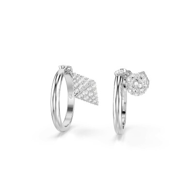 Bague Swarovski Dextera en métal rhodié et cristaux Swarovski, taille 55