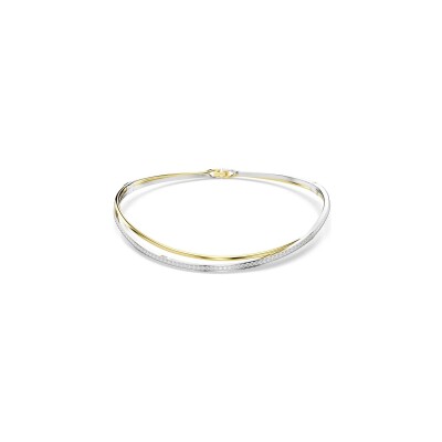 Collier Choker Swarovski Hyperbola Spin en métal rhodié, métal doré et cristaux Swarovski