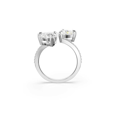 Bague Swarovski Mesmera en métal rhodié et cristaux Swarovski, taille 55