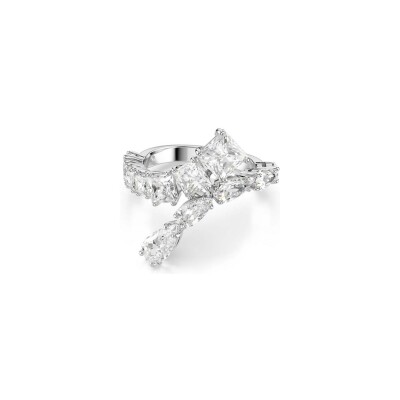 Bague Swarovski Matrix en métal rhodié et cristaux Swarovski, taille 60