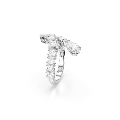Bague Swarovski Matrix en métal rhodié et cristaux Swarovski, taille 60