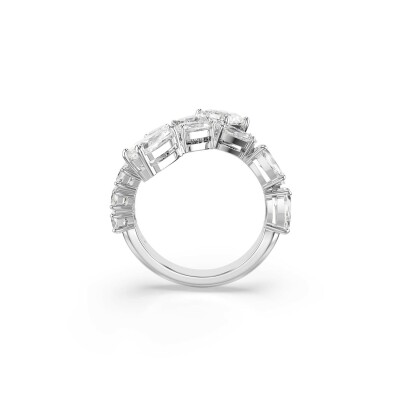 Bague Swarovski Matrix en métal rhodié et cristaux Swarovski, taille 58