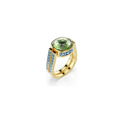 Bague Swarovski Chroma en métal doré et cristaux Swarovski, taille 50
