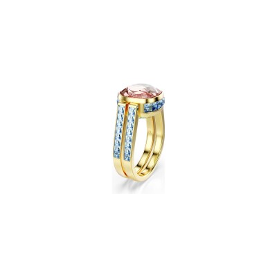 Bague Swarovski Chroma en métal doré et cristaux Swarovski, taille 50