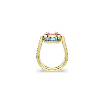 Bague Swarovski Chroma en métal doré et cristaux Swarovski, taille 50