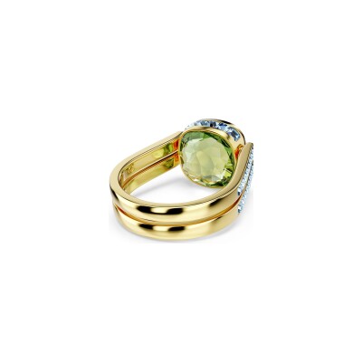 Bague Swarovski Chroma en métal doré et cristaux Swarovski, taille 50