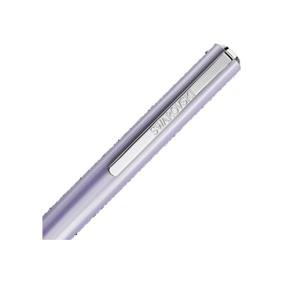 Stylo à bille Swarovski Crystal Shimmer violet en métal argenté et cristaux Swarovski