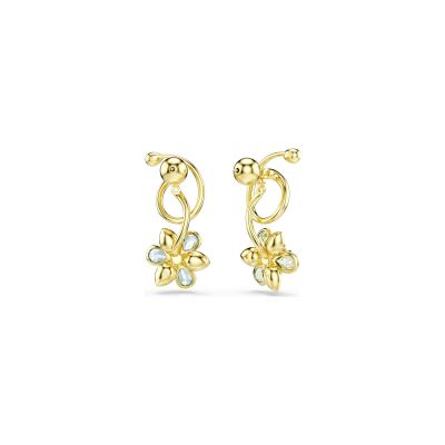 Boucles d'oreilles pendantes Swarovski Idyllia en métal doré et cristaux Swarovski
