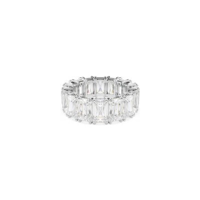 Bague Swarovski Matrix en métal rhodié et cristaux Swarovski, taille 55
