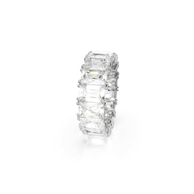 Bague Swarovski Matrix en métal rhodié et cristaux Swarovski, taille 55