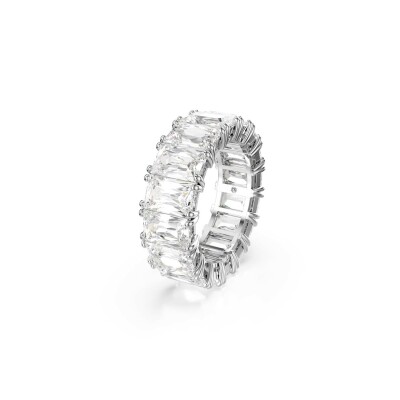 Bague Swarovski Matrix en métal rhodié et cristaux Swarovski, taille 58