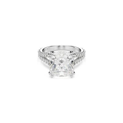 Bague Cocktail Swarovski Stilla en métal rhodié et cristaux Swarovski, taille 55