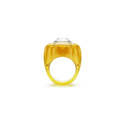 Bague cocktail Swarovski Dulcis en métal doré et cristaux Swarovski, taille 58