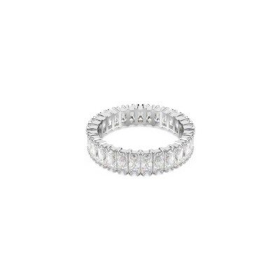 Bague Swarovski Matrix en métal rhodié et cristaux Swarovski, taille 55