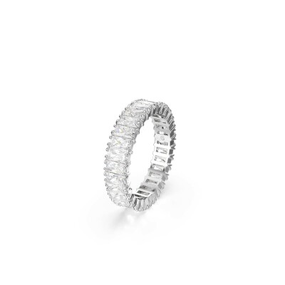 Bague Swarovski Matrix en métal rhodié et cristaux Swarovski, taille 52