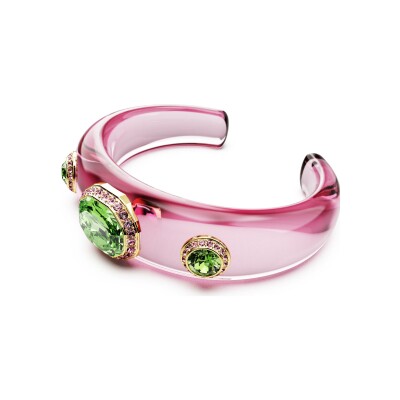 Manchette Swarovski Dulcis en métal doré et cristaux Swarovski, taille M