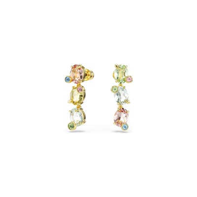 Boucles d'oreilles pendantes Swarovski Gema en métal doré et cristaux Swarovski