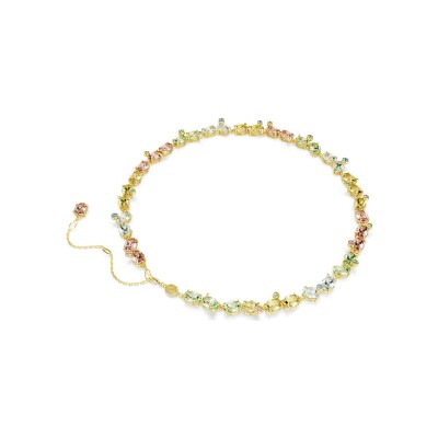 Collier Swarovski Tennis Gema en métal doré et cristaux Swarovski